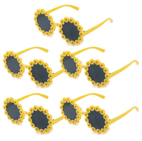 Spheregoods 5PCS Daisy Flower Sunglasses β Fun Party Photo Props