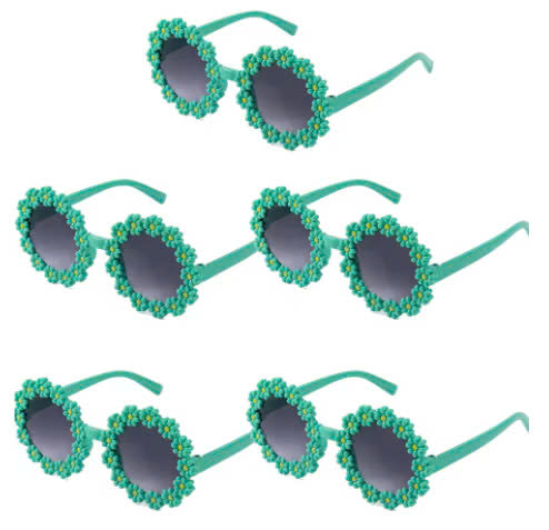 Spheregoods 5PCS Daisy Flower Sunglasses β Fun Party Photo Props