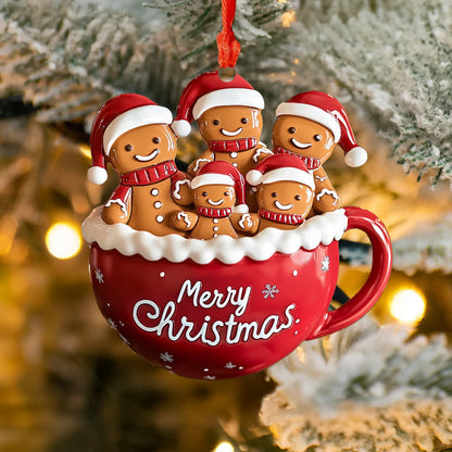 Spheregoods 2D Acrylic Ornament Gingerbread Family