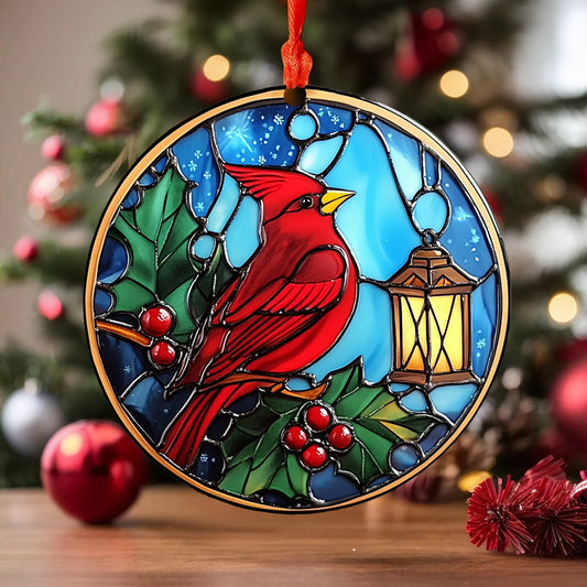 Spheregoods 2D Acrylic Ornament Cardinal Christmas