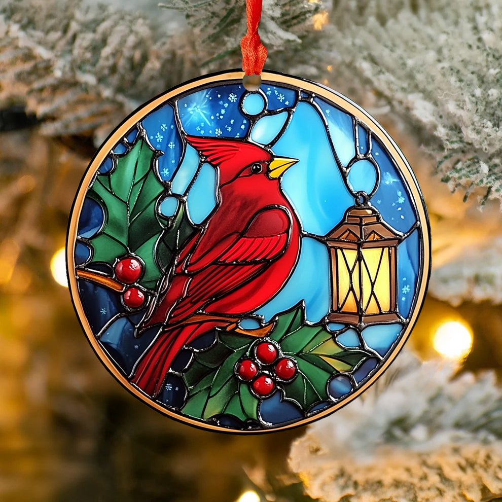 Spheregoods 2D Acrylic Ornament Cardinal Christmas