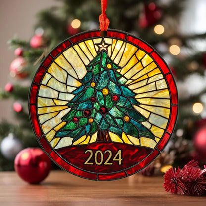 Spheregoods 2D Acrylic Ornament Jeweled Christmas Tree