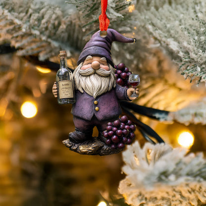 Spheregoods 2D Acrylic Ornament Vineyard Gnome Festivities