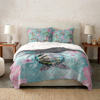 Spheregoods Quilt 3-Piece Set Sea Turtle