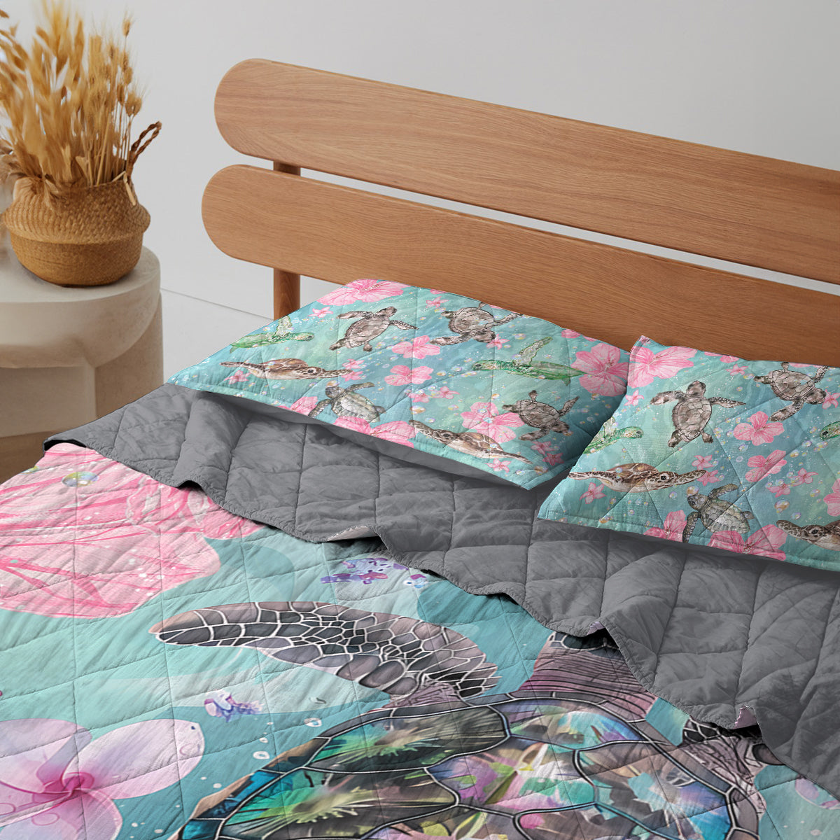 Spheregoods Quilt 3-Piece Set Sea Turtle