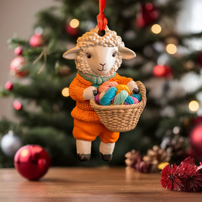 Spheregoods 2D Acrylic Ornament Crochet Sheep