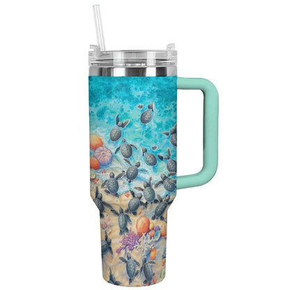 Spheregoods Tumbler Ocean Tides & Turtles