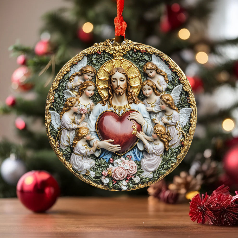 Spheregoods 2D Acrylic Ornament Heart of Divine Mercy