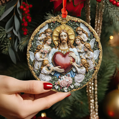 Spheregoods 2D Acrylic Ornament Heart of Divine Mercy