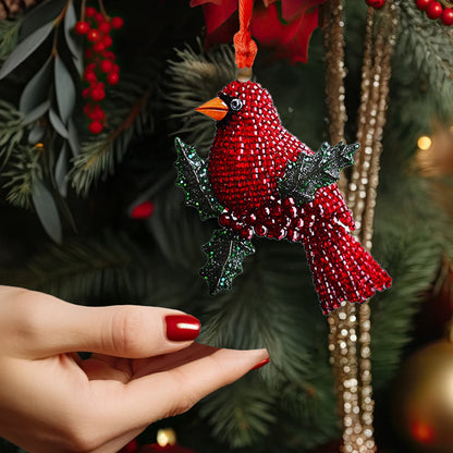 Spheregoods 2D Acrylic Ornament Winterberry Cardinal