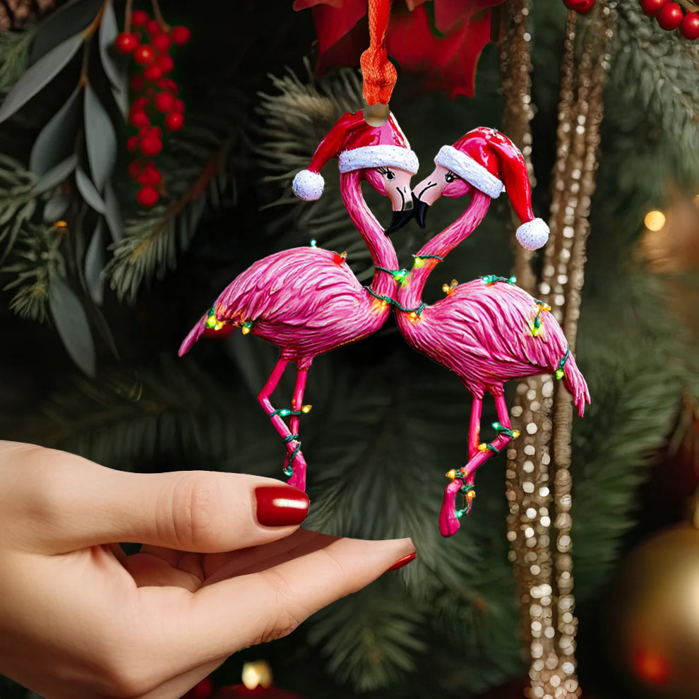 Spheregoods 2D Acrylic Ornament A Flamingo Couple