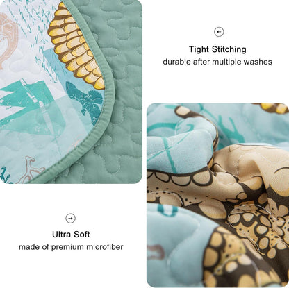 Spheregoods All Season Quilt 3-Piece Set The sound of the sea