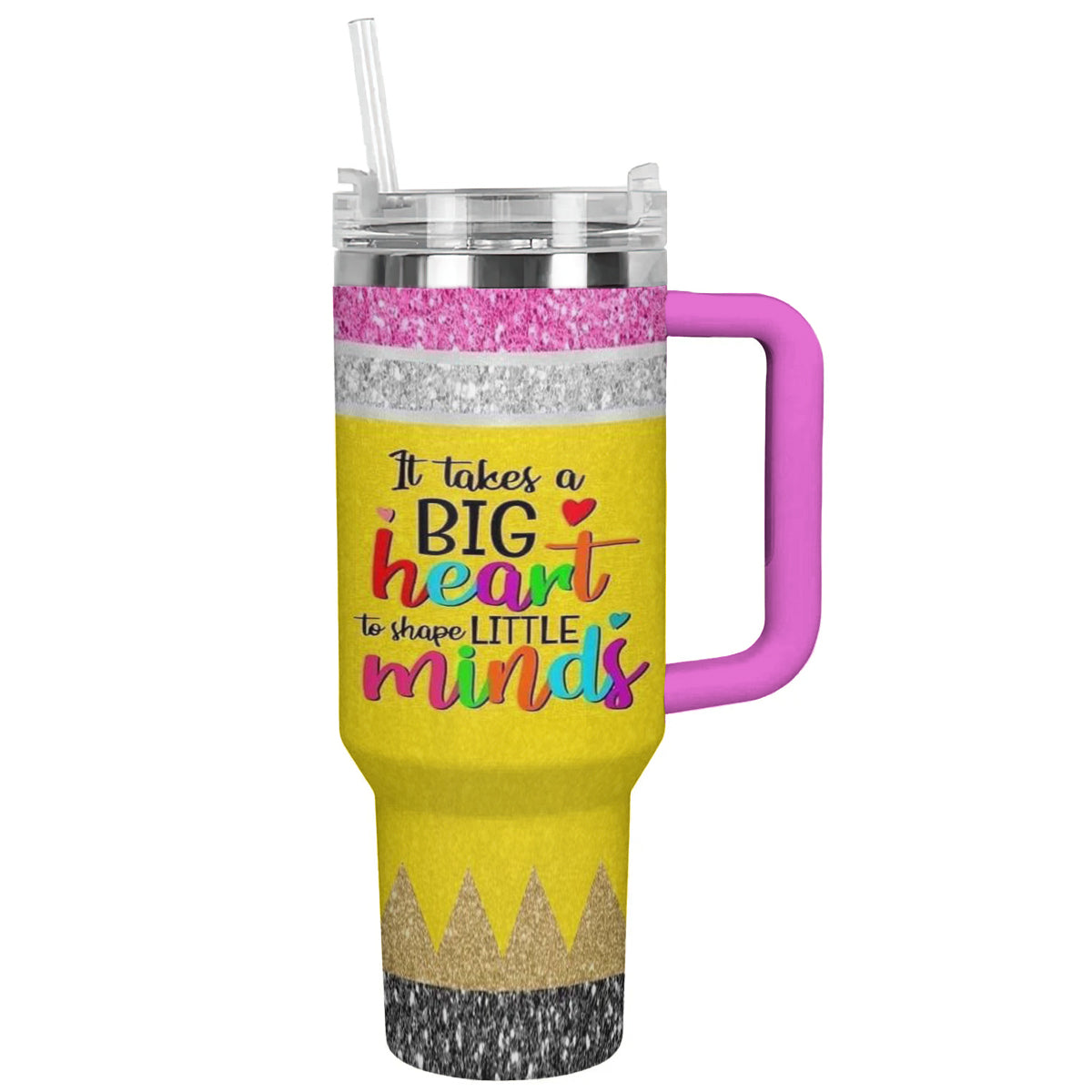 Spheregoods Personalized Tumbler Big Heart Teacher