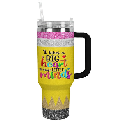 Spheregoods Personalized Tumbler Big Heart Teacher