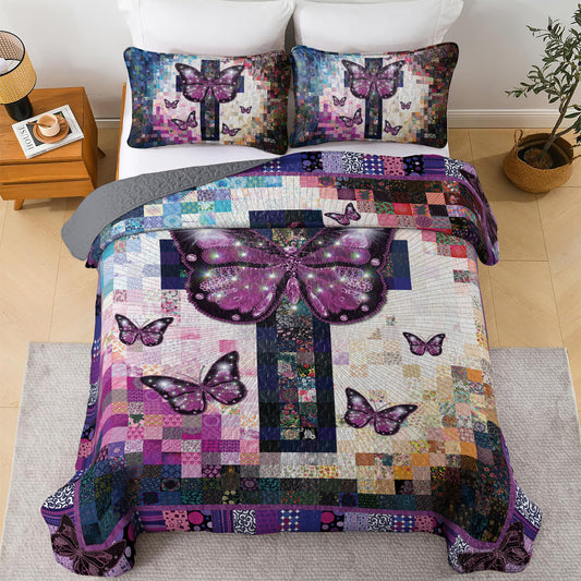 Spheregoods Quilt Bedding Set Christian Butterfly