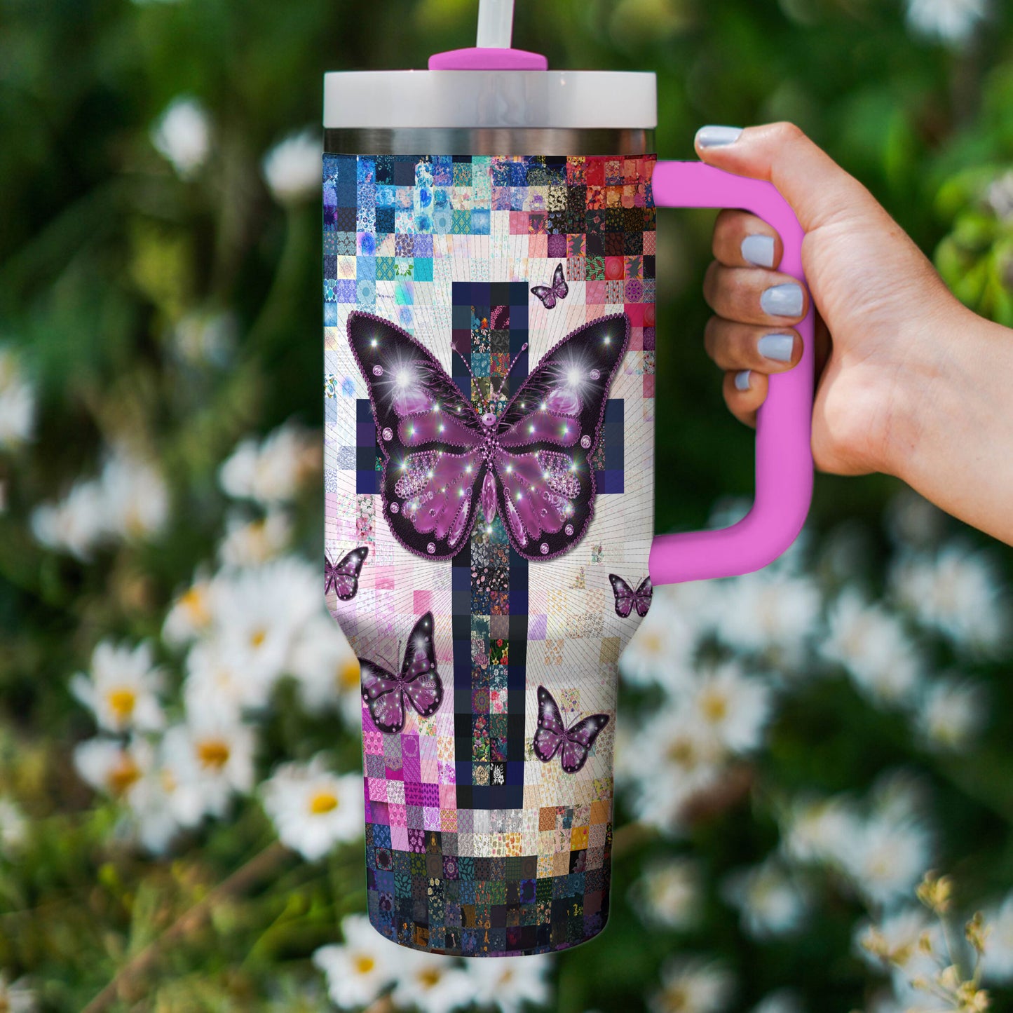 Shineful Tumbler Christian butterfly