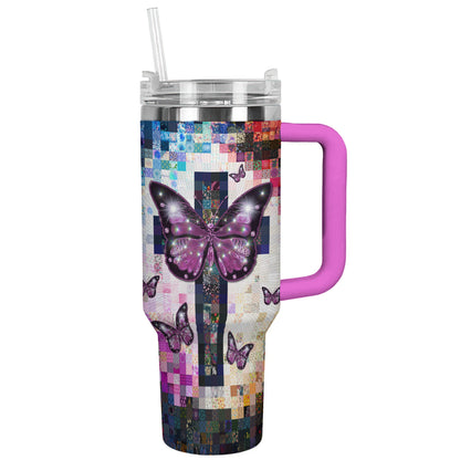 Shineful Tumbler Christian butterfly