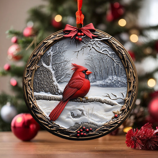 Spheregoods 2D Acrylic Ornament Cardinal Wonderland