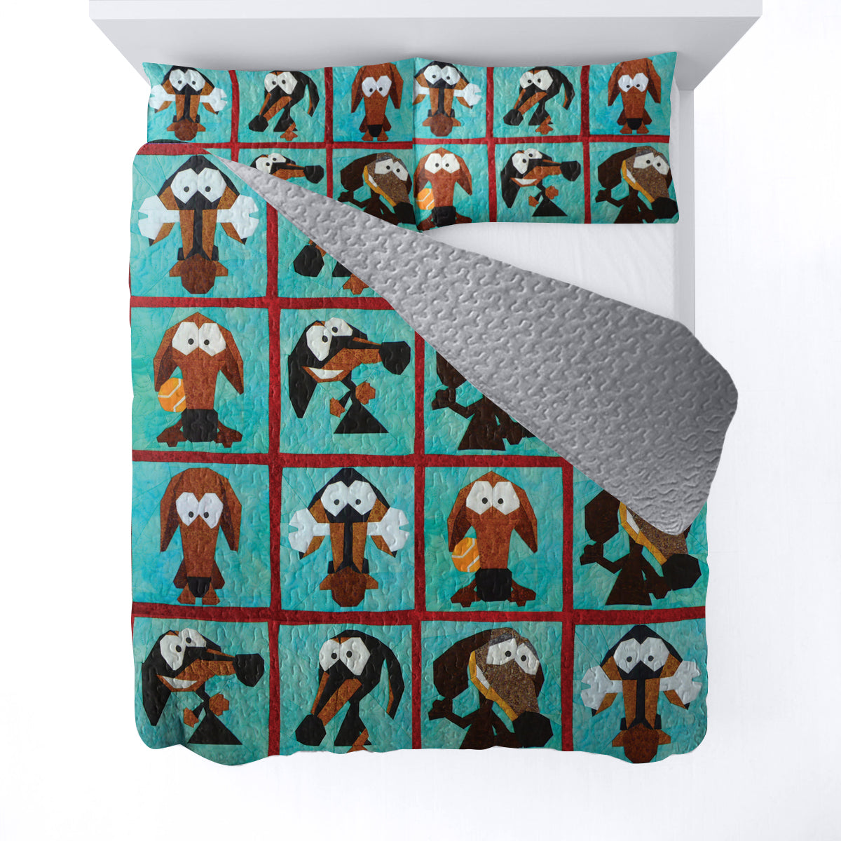 Spheregoods All Season Quilt 3-Piece Set Dachshund