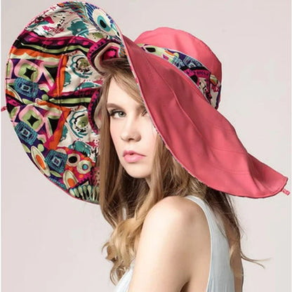SphereGoods Floral Wide Brim Hat