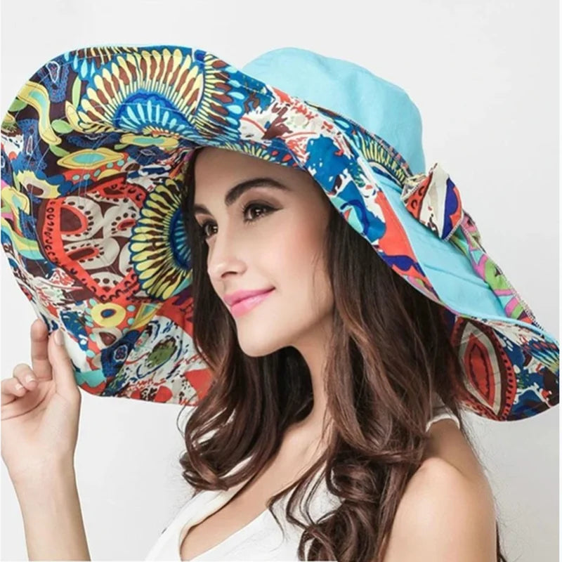 SphereGoods Floral Wide Brim Hat