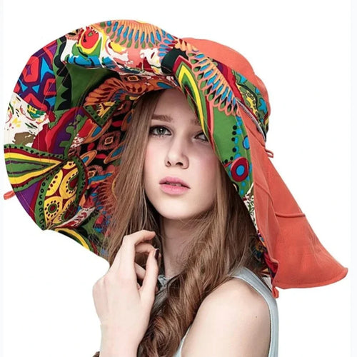 SphereGoods Floral Wide Brim Hat