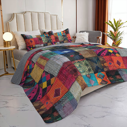 Spheregoods Quilt Bedding Set Hippie patchwork cotton
