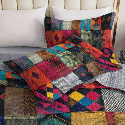 Spheregoods Quilt Bedding Set Hippie patchwork cotton