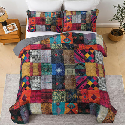 Spheregoods Quilt Bedding Set Hippie patchwork cotton