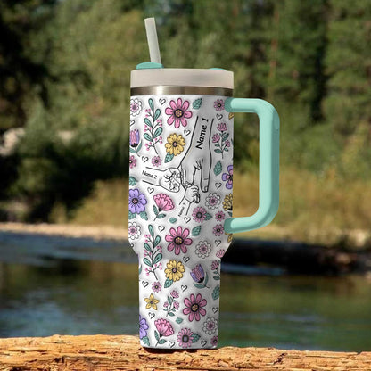 Spheregoods Personalized Tumbler Holding Hands