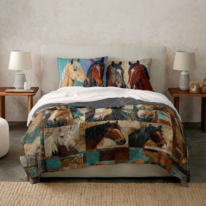 Spheregoods Quilt 3-Piece Set Horse