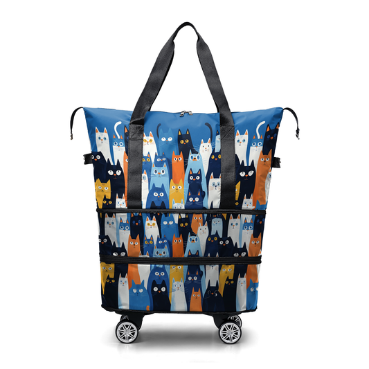Spheregoods Luggage Bag Cat Crowd