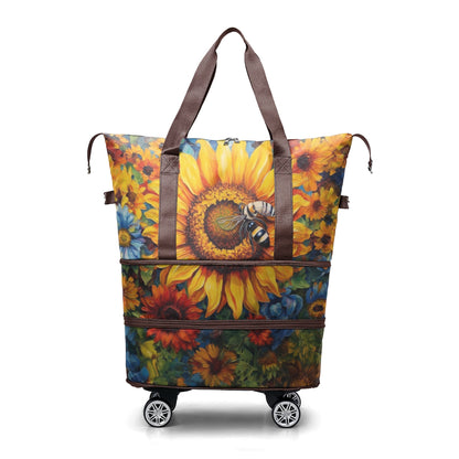 Spheregoods™ Luggage Bag Sunflower Bee Delight