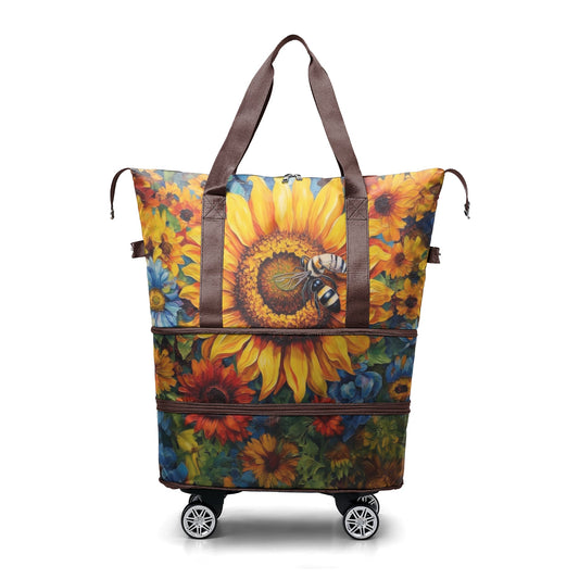Spheregoods™ Luggage Bag Sunflower Bee Delight