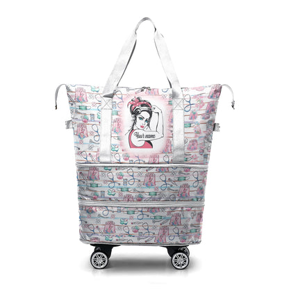 Spheregoods™ Luggage Bag Stethoscope Chic - Custom Name