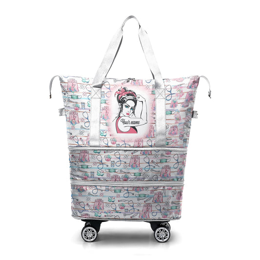 Spheregoods™ Luggage Bag Stethoscope Chic - Custom Name