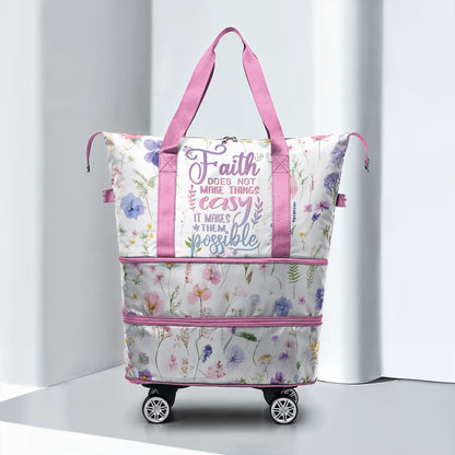 Spheregoods Luggage Bag Faith & Flowers