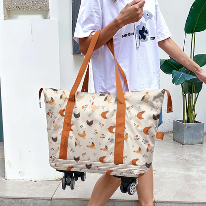 Spheregoods Luggage Bag Rustic Chicken