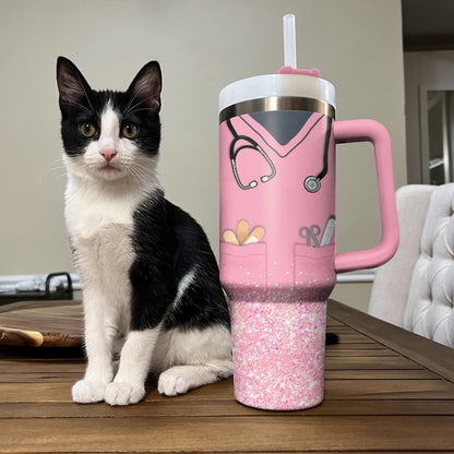 Spheregoods Tumbler Glitter Nurse Vibes