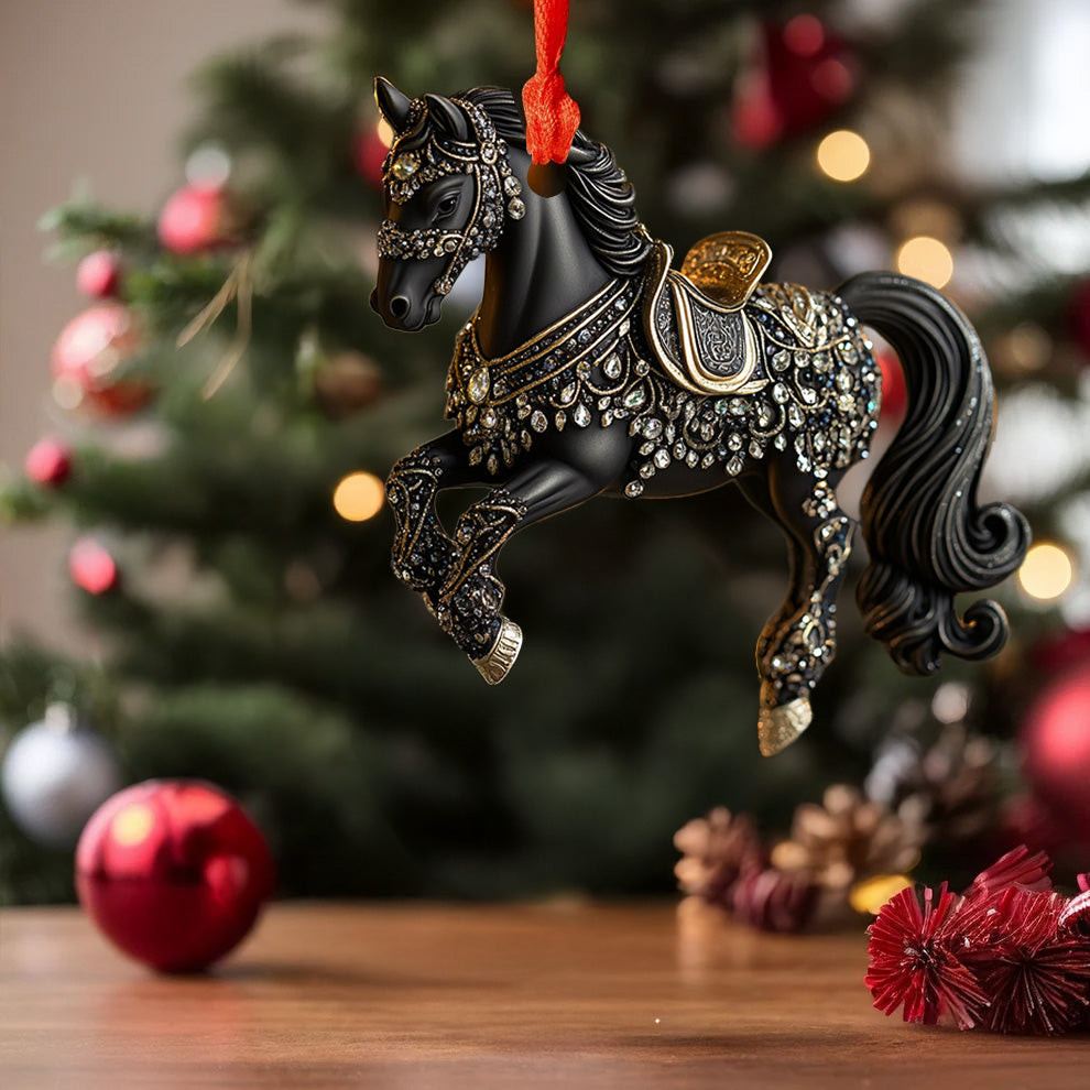 Spheregoods 2D Acrylic Ornament Black Horse