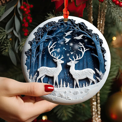 Spheregoods 2D Acrylic Ornament Snowy Forest