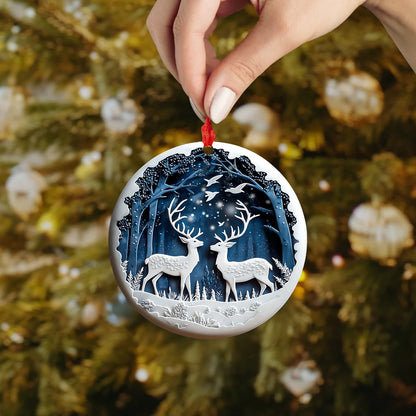 Spheregoods 2D Acrylic Ornament Snowy Forest