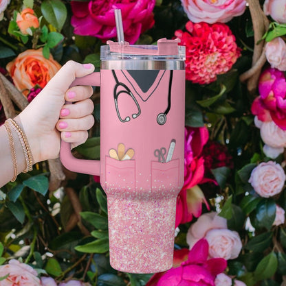 Spheregoods Tumbler Glitter Nurse Vibes