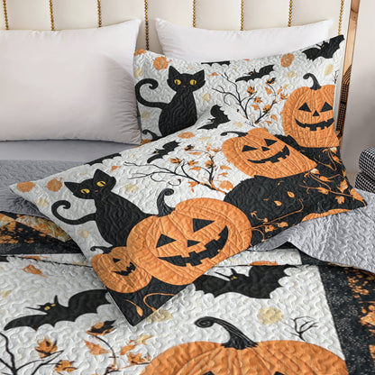 Spheregoods All Season Quilt 3-Piece Set Midnight Whiskers