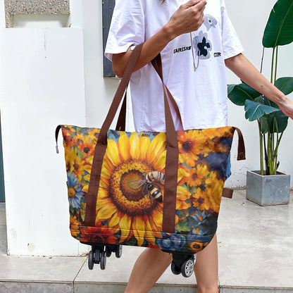 Spheregoods™ Luggage Bag Sunflower Bee Delight