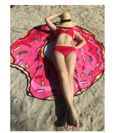 Internet Celebrity Fashion round Donut Background Fabric Beach Towel