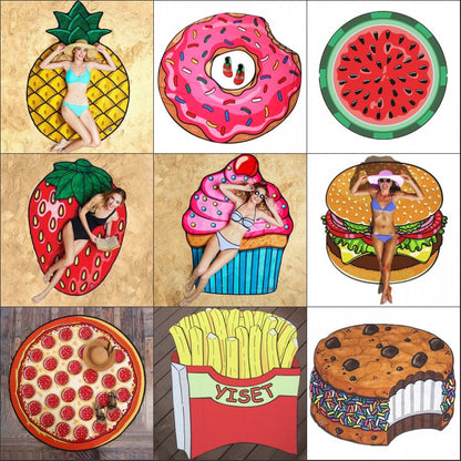 Internet Celebrity Fashion round Donut Background Fabric Beach Towel