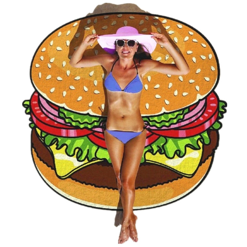 Internet Celebrity Fashion round Donut Background Fabric Beach Towel
