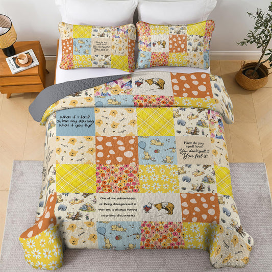 Spheregoods All Season Quilt 3-Piece Set Pooh