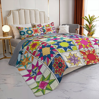 Spheregoods All Season Quilt 3-Piece Set Super Stars